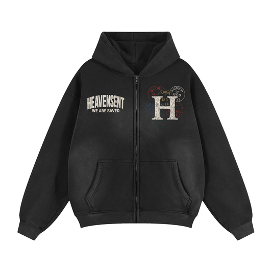 OG BRANDED ZIP UP HOODIE